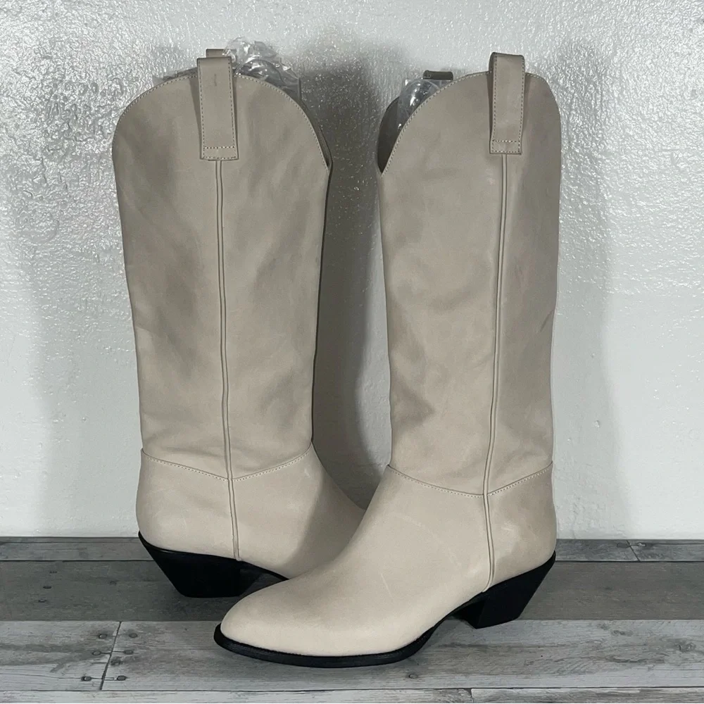 Jeffrey Campbell Women’s Blade 2 Western Boot - Ivory - Sz - 10